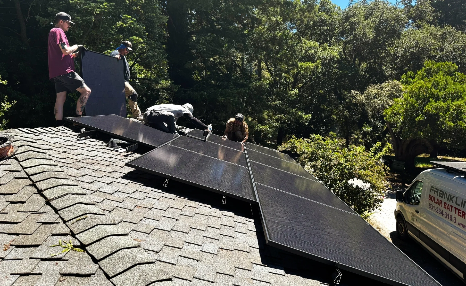 Residential rooftop solar install — Santa Cruz
